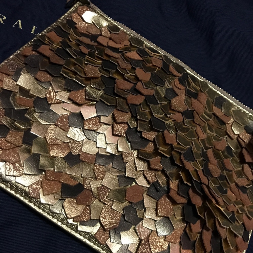 Ralph Lauren layered gold clutch